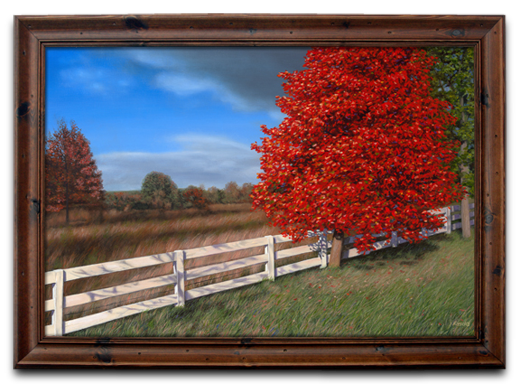 Autumn in Long Valley NJ painting