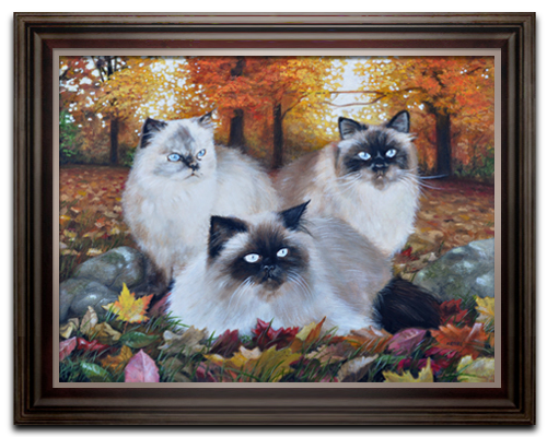 A portrait of Three Cats