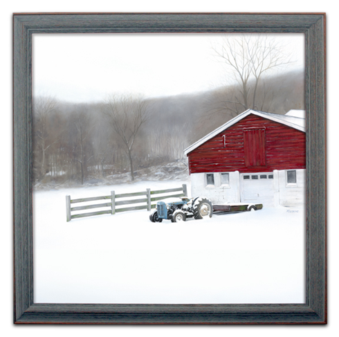 Oil painting of red fox stables flanders nj